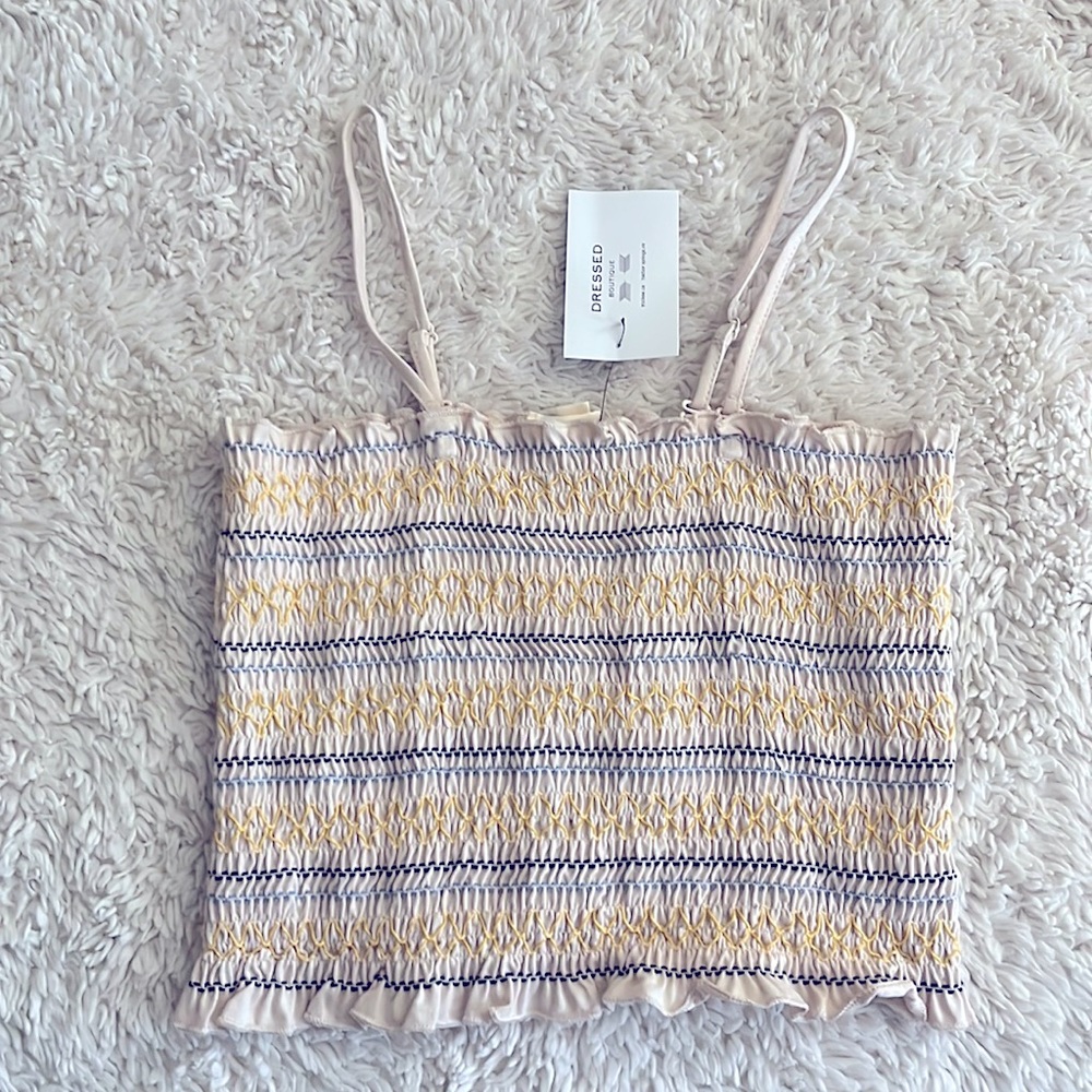 NWT Smocked Crop Top